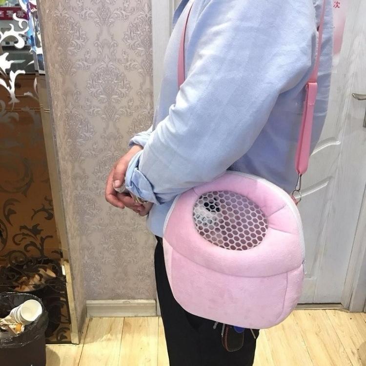 Bolsa para Animais Pequenos Transportadora para Hamster Cor Pura Bolsa de Viagem com Trela, S
