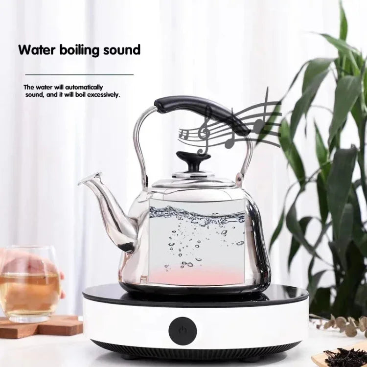 Chaleira Apito em Aço Inoxidável para Fogão de Indução, Som Clássico de Piano, Sem Calor Magnético, 1L, 1,5L, 2L, 3L