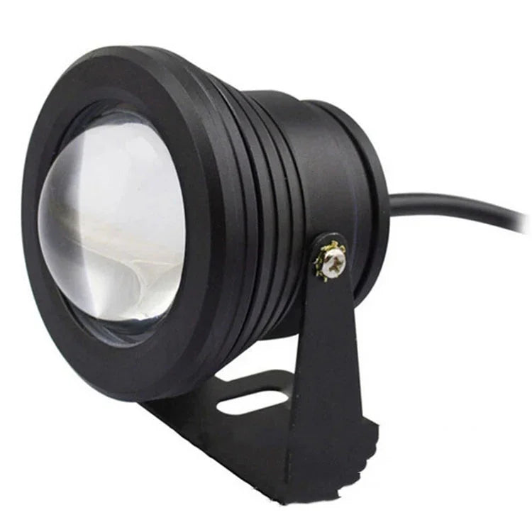 Projetor subaquático para piscina de 10W com temporizador, projetor subaquático para aquário DC 12V, luz branca quente, luz branca