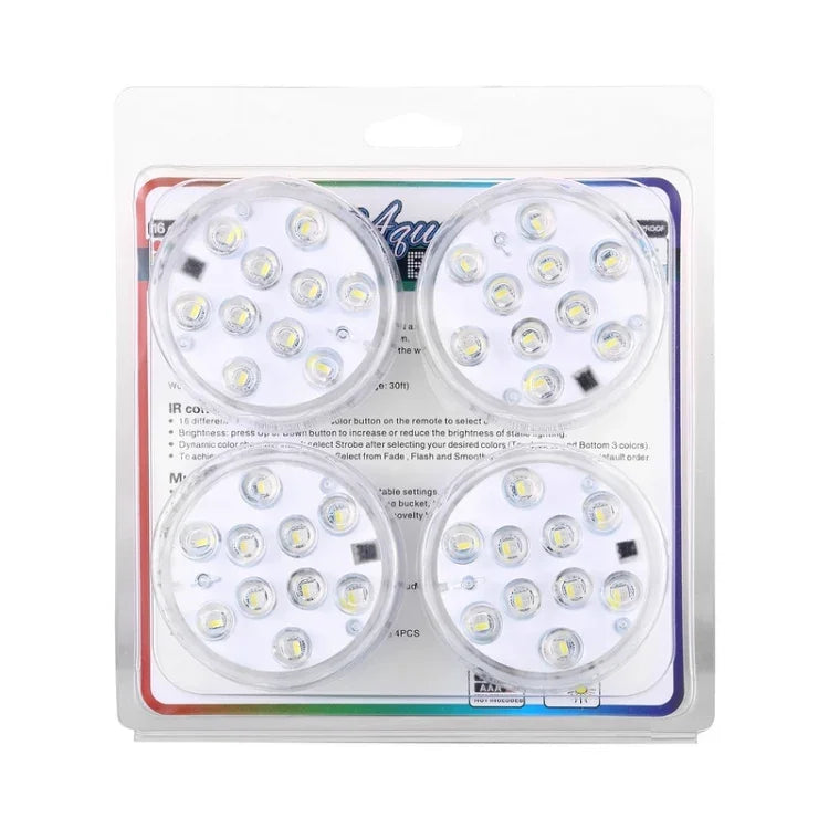 Luz Subaquática Impermeável para Aquário com Botão RGB para Mergulho