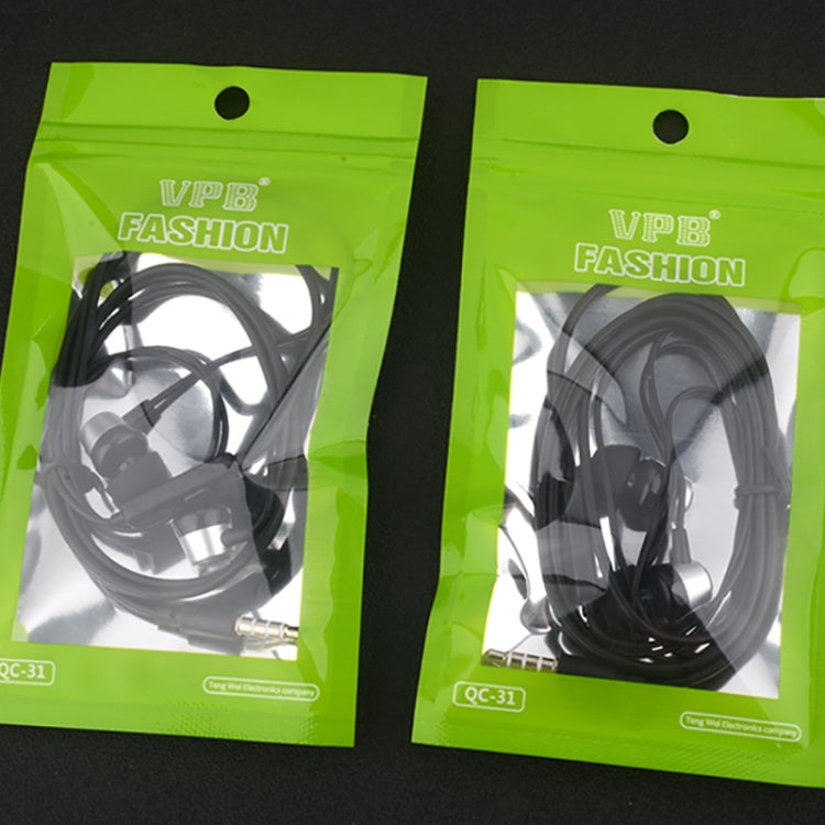 Auricular Desportivo Com Fios VPB S3 Super Graves 3.5mm Auricular com Microfone Mãos Livres para Samsung MP3