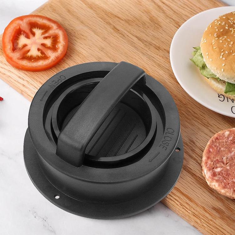 Ferramenta para Prensar Carne de Hambúrguer LsCook, Molde para Hambúrguer, 2 Peças Preto