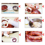 Máquina de Enchimento de Salsichas Manual, 2 Peças, 12x17x19cm