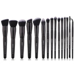 Conjunto de Pincéis de Maquilhagem com Cerdas Sintéticas Macias da Marca Zoreya Ferramentas para Maquilhagem dos Olhos Cruelty Free Pincéis de Mistura, Vinco e Base Pretos
