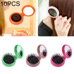 10 PCS Pente de Bolso Dobrável Pequeno para Massagem de Viagem, Cor Aleatória