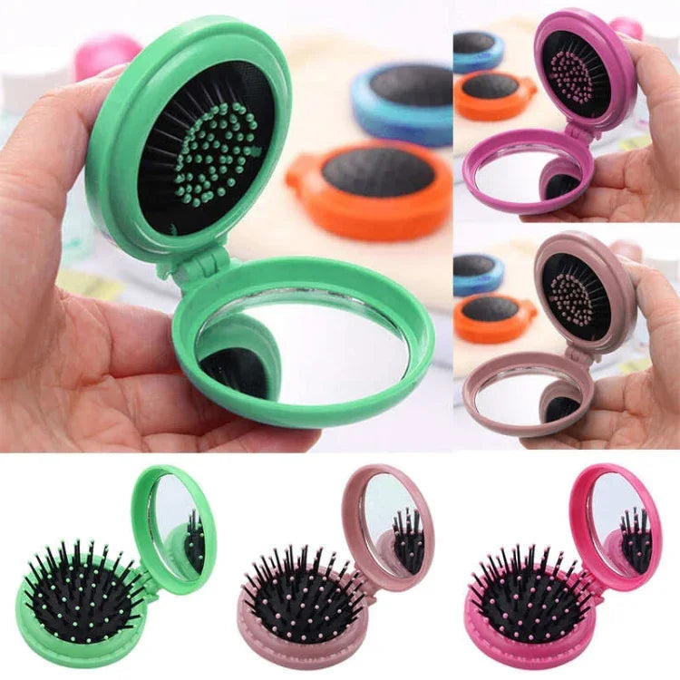10 PCS Pente de Bolso Dobrável Pequeno para Massagem de Viagem, Cor Aleatória