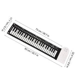 Piano Portátil de 49 Teclas Enrolado à Mão com Trompete para Crianças Iniciantes Praticarem, Piano Enrolado à Mão de 49 Teclas