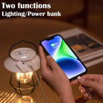 Luzes penduradas para campismo ao ar livre, iluminação para tendas, luzes de ambiente, pega preta, pega branca