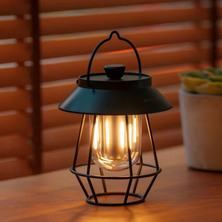 Luzes penduradas para campismo ao ar livre, iluminação para tendas, luzes de ambiente, pega preta, pega branca
