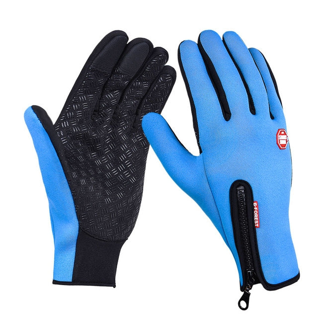 Luvas de Bicicleta de Couro Quentes e Macias para Desporto ao Ar Livre Inverno para Homens e Mulheres, L, M, S, XL