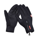 Luvas de Bicicleta de Couro Quentes e Macias para Desporto ao Ar Livre Inverno para Homens e Mulheres, L, M, S, XL