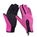 Luvas de Bicicleta de Couro Quentes e Macias para Desporto ao Ar Livre Inverno para Homens e Mulheres, L, M, S, XL