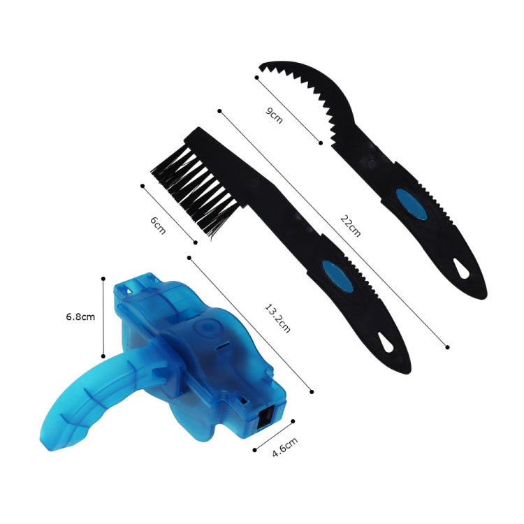 Conjunto de Escovas de Limpeza para Corrente e Roda de Bicicleta, Ferramentas de Limpeza e Reparação, 3