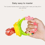 Mamilo para Bebé, Alimentação com Comida Fresca, Fruta, Leite, Garrafas de Aprendizagem, Alça para Beber, Chupeta de Dentição com Sino, S