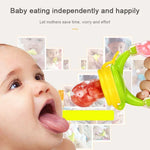 Mamilo para Bebé, Alimentação com Comida Fresca, Fruta, Leite, Garrafas de Aprendizagem, Alça para Beber, Chupeta de Dentição com Sino, S
