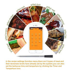 Termómetro inteligente sem fios Bluetooth para forno de cozinha BBQ, intervalo de temperatura dos alimentos: 0-100 graus
