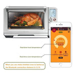 Termómetro inteligente sem fios Bluetooth para forno de cozinha BBQ, intervalo de temperatura dos alimentos: 0-100 graus