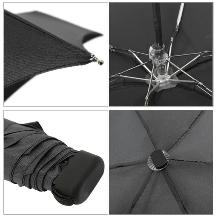 Guarda-chuva de Bolso Mini Cápsula Dobrável à Prova de Vento para Viagem Compacta