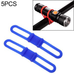5 Peças de Correia de Silicone para Lanterna de Bicicleta de Montanha, Suporte Elástico para Telefone e Lanterna