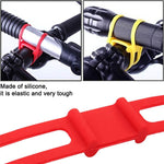 5 Peças de Correia de Silicone para Lanterna de Bicicleta de Montanha, Suporte Elástico para Telefone e Lanterna