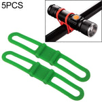 5 Peças de Correia de Silicone para Lanterna de Bicicleta de Montanha, Suporte Elástico para Telefone e Lanterna