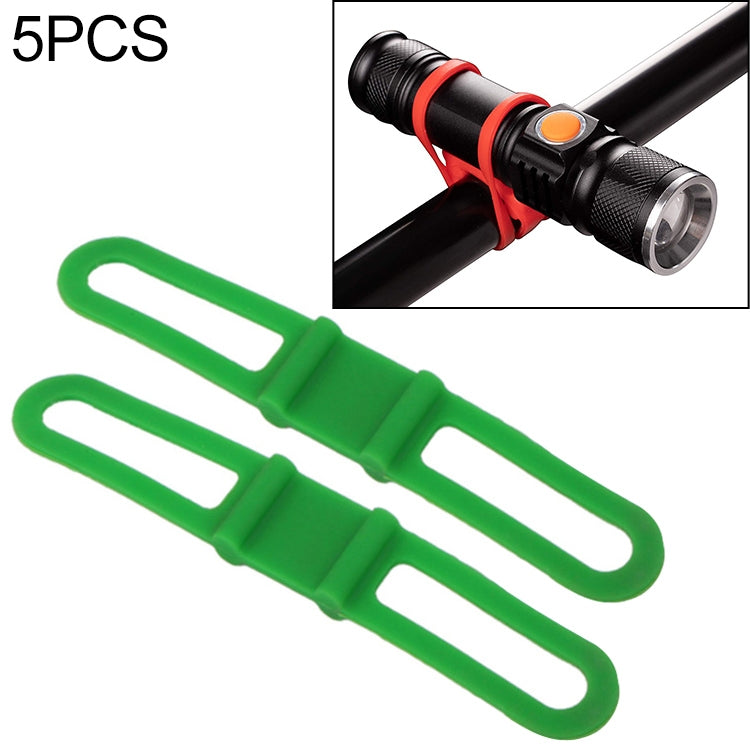 5 Peças de Correia de Silicone para Lanterna de Bicicleta de Montanha, Suporte Elástico para Telefone e Lanterna
