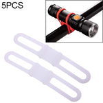 5 Peças de Correia de Silicone para Lanterna de Bicicleta de Montanha, Suporte Elástico para Telefone e Lanterna