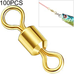 100 Peças de Acessórios para Pesca Zimu Giratório Dourado Acessórios para Pesca, Comprimento 1,1cm, Comprimento 1,0cm, Comprimento 0,9cm, Comprimento 0,8cm