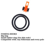 10 Peças/Saco Suporte de Anzol de Pesca em Plástico para Vara de Pesca Iscos Suporte de Segurança Equipamento de Pesca, Vermelho, Roxo, Preto, Azul, Amarelo, Rosa, Laranja, Verde