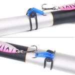 10 Peças/Saco Suporte de Anzol de Pesca em Plástico para Vara de Pesca Iscos Suporte de Segurança Equipamento de Pesca, Vermelho, Roxo, Preto, Azul, Amarelo, Rosa, Laranja, Verde