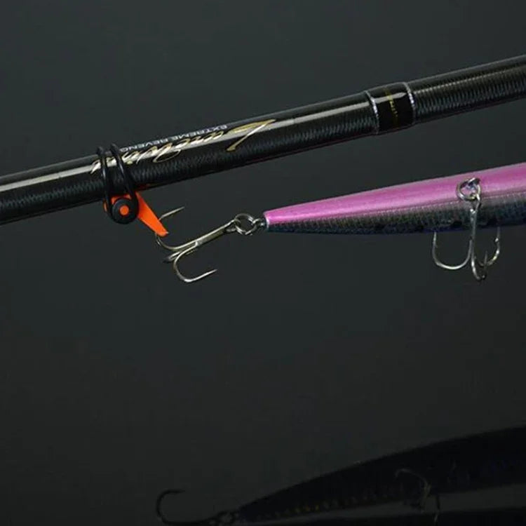 10 Peças/Saco Suporte de Anzol de Pesca em Plástico para Vara de Pesca Iscos Suporte de Segurança Equipamento de Pesca, Vermelho, Roxo, Preto, Azul, Amarelo, Rosa, Laranja, Verde