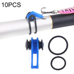 10 Peças/Saco Suporte de Anzol de Pesca em Plástico para Vara de Pesca Iscos Suporte de Segurança Equipamento de Pesca, Vermelho, Roxo, Preto, Azul, Amarelo, Rosa, Laranja, Verde
