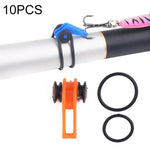 10 Peças/Saco Suporte de Anzol de Pesca em Plástico para Vara de Pesca Iscos Suporte de Segurança Equipamento de Pesca, Vermelho, Roxo, Preto, Azul, Amarelo, Rosa, Laranja, Verde