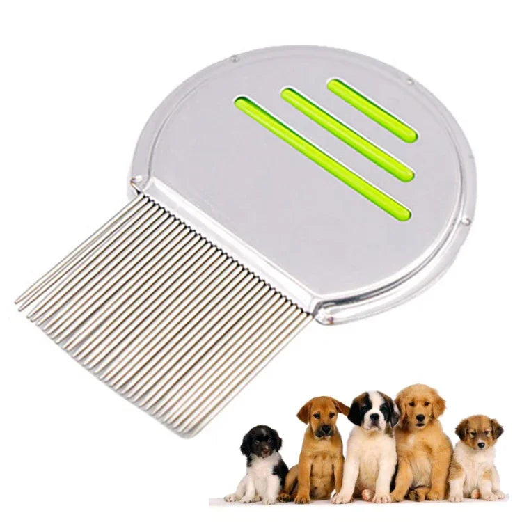Pente para Pulgas de Cão, Pente de Limpeza em Aço Inoxidável com Agulhas, Produtos de Beleza para Remoção