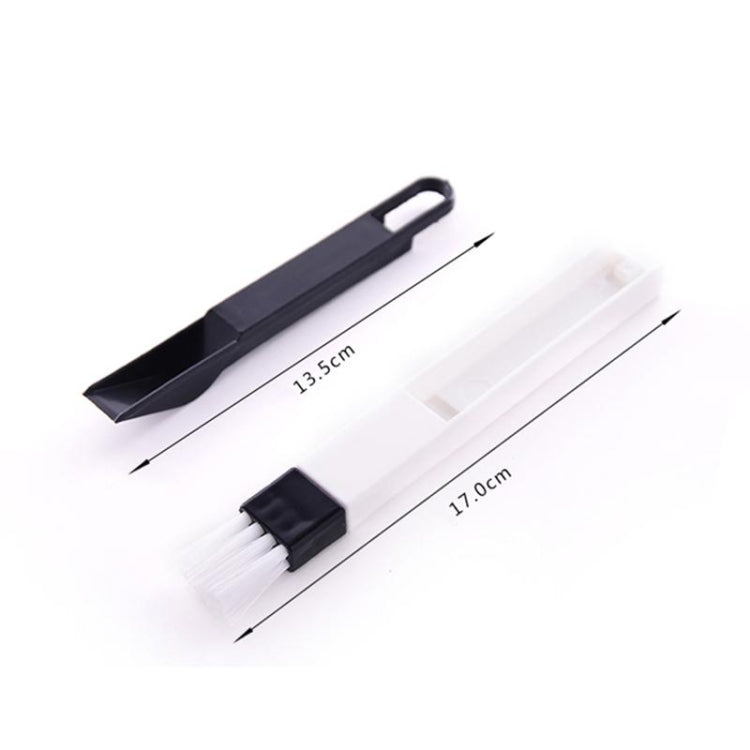 2 PCS  Mini Cleaning Brush with Detachable Dustpan for Window Groove Keyboard Corner Crannies, 2 PCS Blue