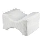 Almofada Ortopédica em Espuma de Memória para Joelhos, Apoio para Dormir, Alívio de Dor na Ciática, Costas, Anca e Articulações, Almofada de Contorno para Coxa e Perna, Branco, Branco+Bandagem, Azul Marinho com Grade+Bandagem