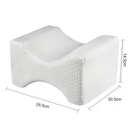 Almofada Ortopédica em Espuma de Memória para Joelhos, Apoio para Dormir, Alívio de Dor na Ciática, Costas, Anca e Articulações, Almofada de Contorno para Coxa e Perna, Branco, Branco+Bandagem, Azul Marinho com Grade+Bandagem