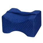 Almofada Ortopédica em Espuma de Memória para Joelhos, Apoio para Dormir, Alívio de Dor na Ciática, Costas, Anca e Articulações, Almofada de Contorno para Coxa e Perna, Branco, Branco+Bandagem, Azul Marinho com Grade+Bandagem