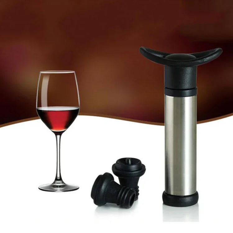 Tampa de vinho em aço inoxidável, tampa para champanhe e bomba de vácuo para vinho tinto, tampa de vinho em aço inoxidável