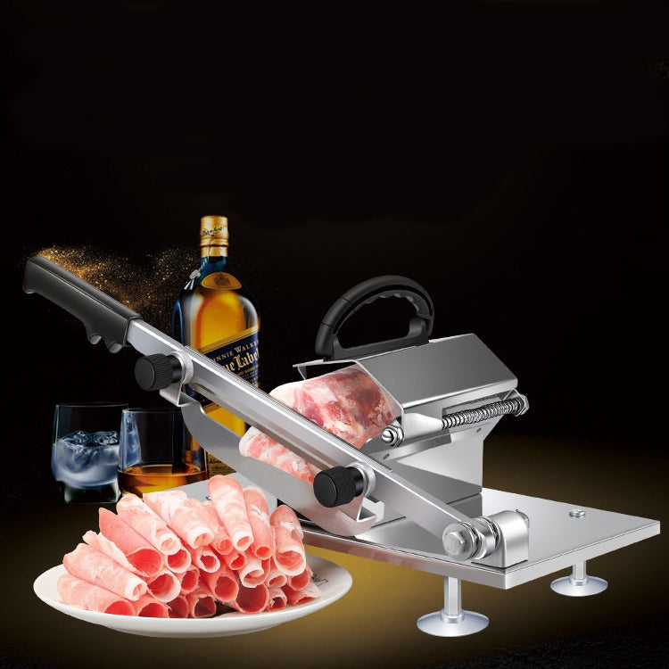 Fatiador Manual de Carne e Legumes em Aço Inoxidável e Liga, Ajustável em Espessura, Máquina de Fatiar Carne, Máquina de Fatiar Carne