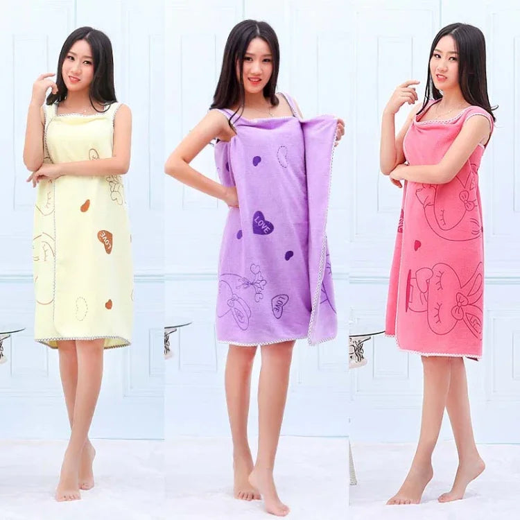 Toalhas de Banho de Moda para Senhora, Toalha de Banho Mágica de Secagem Rápida, Vestível, para Praia, Spa, Roupões de Banho, Saia de Banho