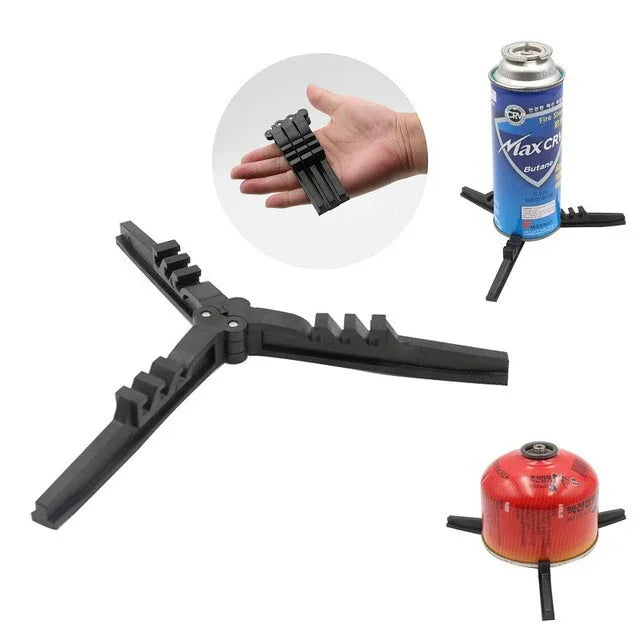 Suporte Tripé para Base de Botija de Gás Longa para Fogão de Exterior com Botija de Gás Plana, Suporte para Botija de Gás Dobrável