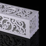 Candeeiro de mesa decorativo simples moderno com entalhe oco criativo e poupança de energia LED para quarto ou estudo