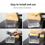 Dispenser de Sabão Pressão para Cozinha Detergente, Cinzento