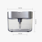 Dispenser de Sabão Pressão para Cozinha Detergente, Cinzento