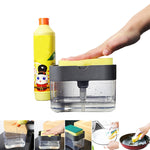 Dispenser de Sabão Pressão para Cozinha Detergente, Cinzento