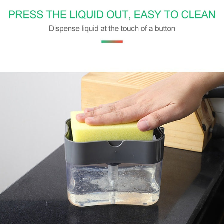 Dispenser de Sabão Pressão para Cozinha Detergente, Cinzento