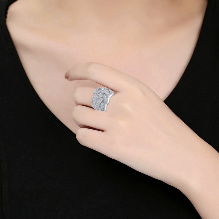 Anéis Femininos de Moda de Luxo com Pedra de Zircónio, 6
