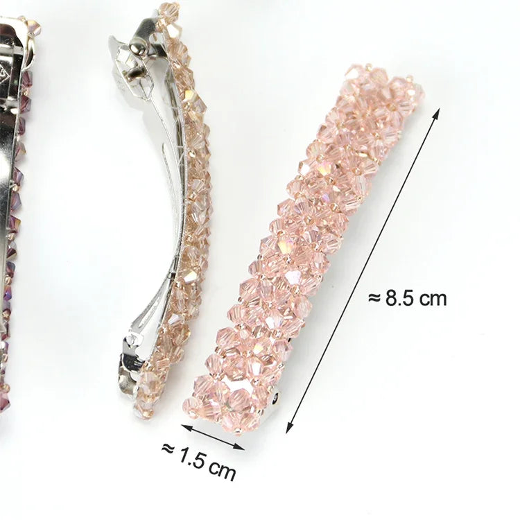 Acessórios de Cabelo de Moda para Raparigas Presilha Elástica com Cristais e Strass