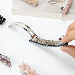 Acessórios de Cabelo de Moda para Raparigas Presilha Elástica com Cristais e Strass